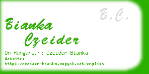 bianka czeider business card